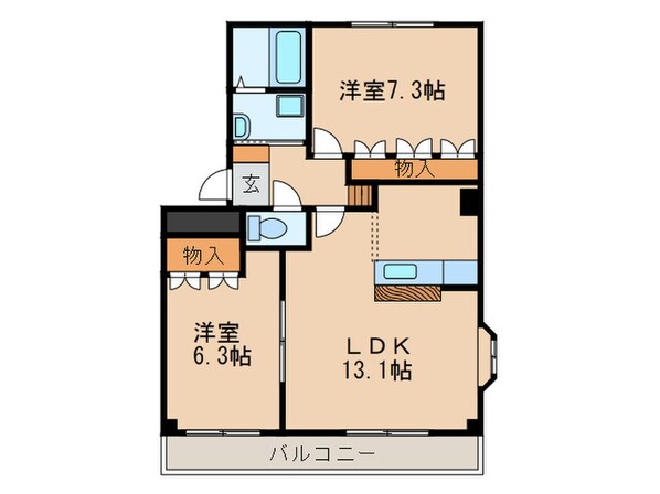 ル－エンクロノスの物件間取画像